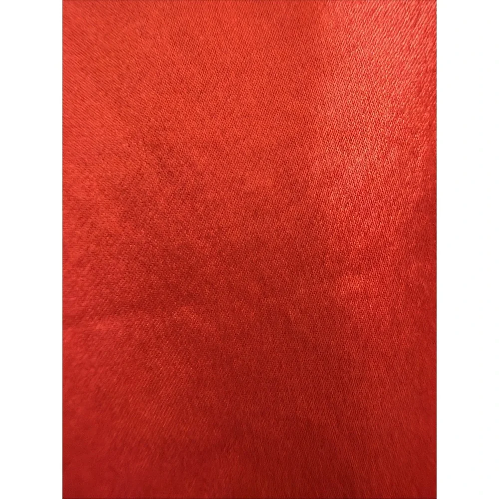 Tory Burch Women's Satin Blouse Tunic Top Bright Blood‎ Orange